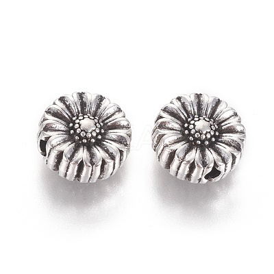 Tibetan Style Alloy Flower Beads TIBEP-GC190-AS-NR-1