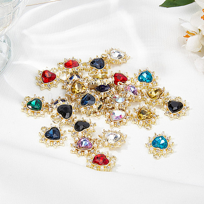 20Pcs 10 Colors Golden Alloy Pendants FIND-FI0001-25-1
