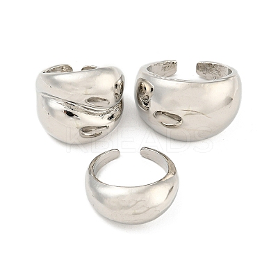 3Pcs Alloy Open Cuff Rings Kit for Women LS-RJEW-K260-04P-1