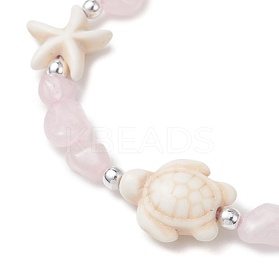 Natural & Synthetic Gemstone Beads Braided Bead Bracelets BJEW-JB13275-1