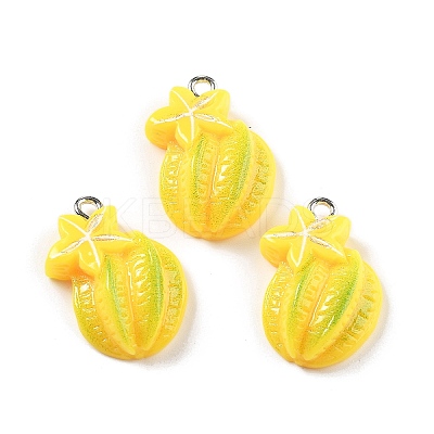 Opaque Resin Pendants LS-RESI-S013-02I-1