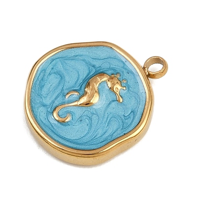304 Stainless Steel Enamel Pendants STAS-K311-08C-01-1