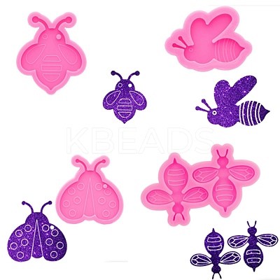 Insect Pendant & Cabochon Silicone Molds DIY-F104-08-1
