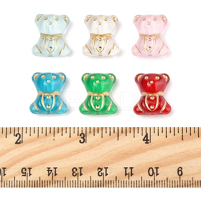 110Pcs 6 Colors Transparent Acrylic Beads MACR-FS0002-06-1