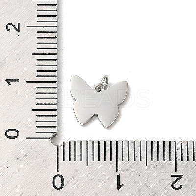 304 Stainless Steel with Shell Butterfly Charms STAS-K263-21P-1