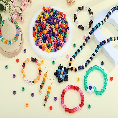 500Pcs Opaque Plastic Beads KY-SZ0001-44C-1