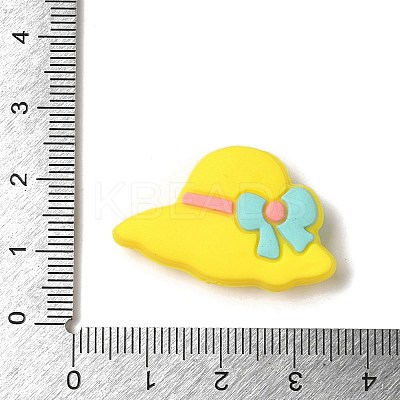 Hat with Bowknot Silicone Focal Beads SIL-M006-04A-1