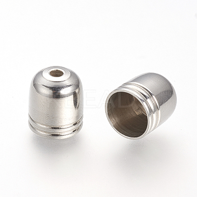 Tarnish Resistant 201 Stainless Steel Cord Ends LS-X-STAS-R090-38-1