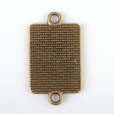 Vintage Tibetan Style Alloy Connector Cabochon Bezel Settings TIBE-M016-08AB-NF-1