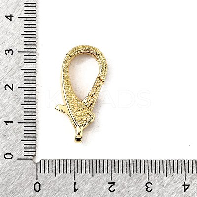 Brass Clear Cubic Zirconia Lobster Claw Clasps KK-Z078-49B-G-1