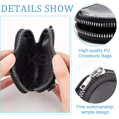 Women's Nylon & PU Leather Mini Heart Bags AJEW-WH0317-94-1
