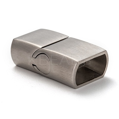 Tarnish Resistant 304 Stainless Steel Magnetic Clasps with Glue-in Ends STAS-I171-11P-1