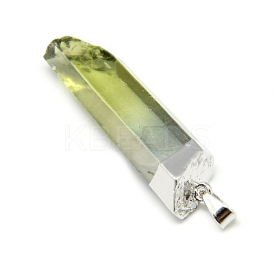 Natural Quartz Crystal Pointed Pendants G-S265-08A-1