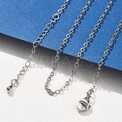 Brass Cable Chains Necklaces for Women NJEW-D302-47P-1
