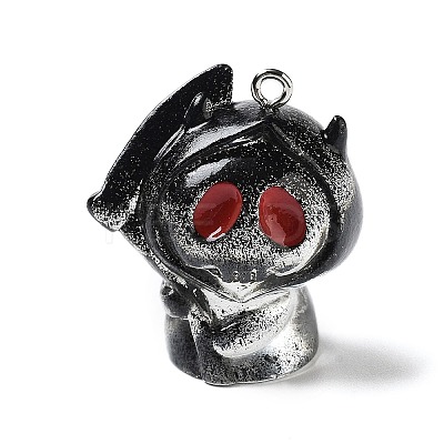 Halloween Theme Baking Paint Resin Pendants RESI-G103-01A-1