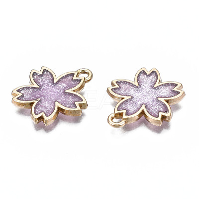 Rack Plating Alloy Epoxy Resin Pendants PALLOY-T083-02D-1