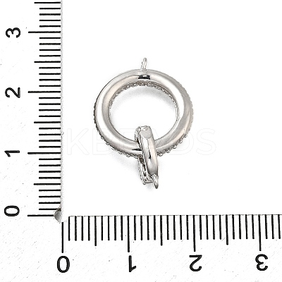 Brass Cubic Zirconia Fold Over Clasps LS-KK-Q048-11P-1