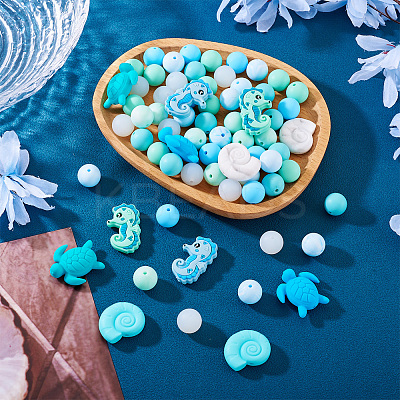 Food Grade Eco-Friendly Silicone Focal Beads SIL-TA0002-67-1