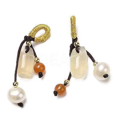 Natural Agate Pendants G-R491-07G-1