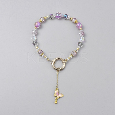 Glass & Acrylic Beaded Mobile Phone Straps AJEW-SZC0003-05A-1