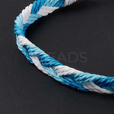3Pcs 3 Style Natural Shell & Glass Braided Bead Bracelets Set BJEW-B065-07B-1