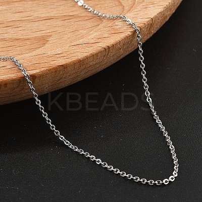Brass Rolo Chains Necklaces for Women NJEW-D302-45P-1