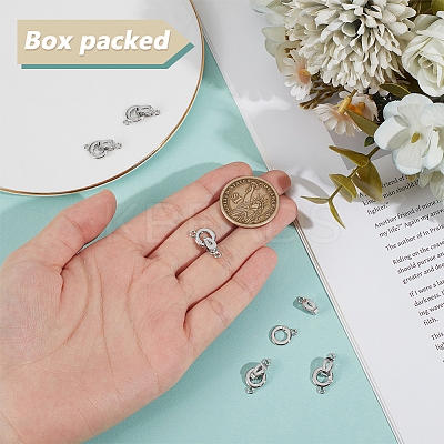 6Pcs Brass Micro Pave Clear Cubic Zirconia Fold Over Clasps KK-BC0015-10P-1