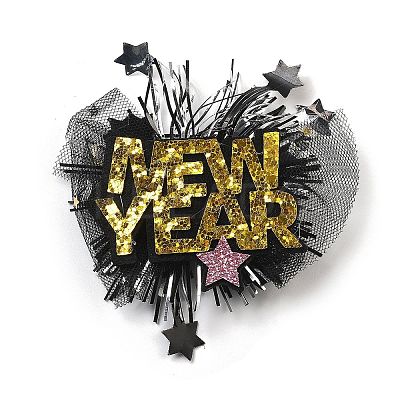 New Year's party Iron Hair Clip OHAR-R102-01H-1