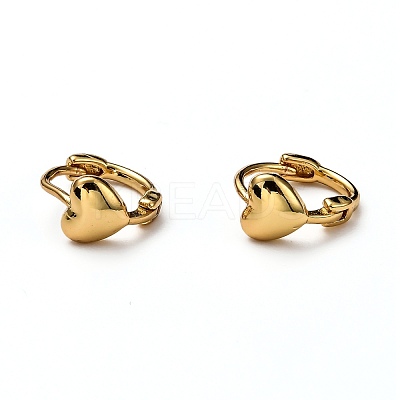 Brass Huggie Hoop Earrings EJEW-H121-08G-1