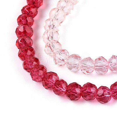 Transparent Gradient Color Glass Beads Strand GLAA-TAC0022-05O-01-1