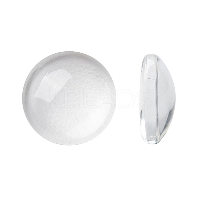 Transparent Glass Cabochons X-GGLA-R026-10mm-1