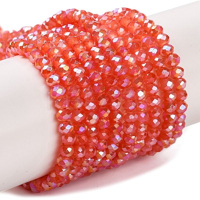Baking Electroplate Glass Beads Strands DGLA-A039-J8mm-BM-1