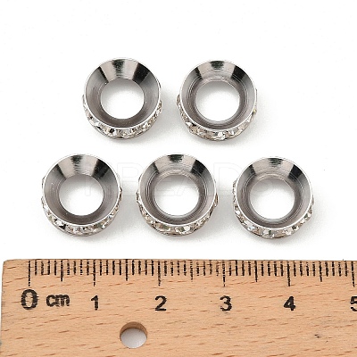 Brass Rhinestone Spacer Beads RSB094-1-1