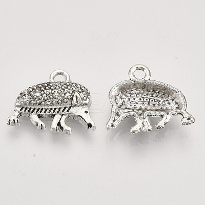 Tibetan Style Alloy Pendants X-TIBEP-T009-08AS-RS-1