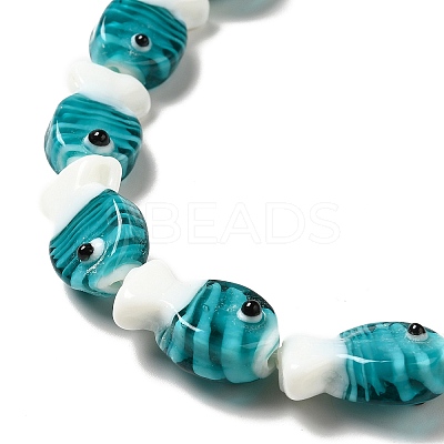Handmade Lampwork Beads Strands LAMP-G154-07D-1