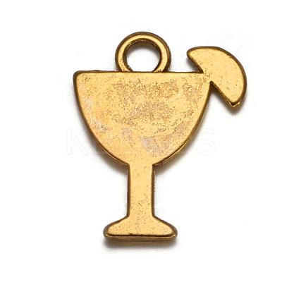 Tibetan Style Tropical drink Alloy Pendants X-TIBEB-A14275-AG-LF-1