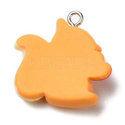 Autumn Theme Opaque Resin Pendants LS-RESI-L038-03P-03-1