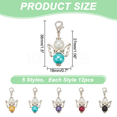 Angel Glass Pendant Decorations PALLOY-HY00018-1