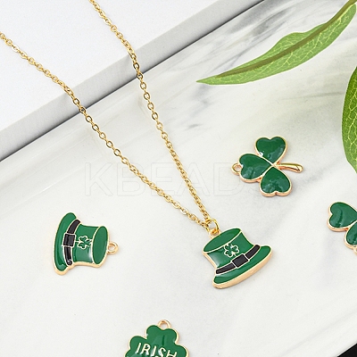 DIY Clover Pendant Jewelry Sets Making Kit DIY-YW0005-05G-1