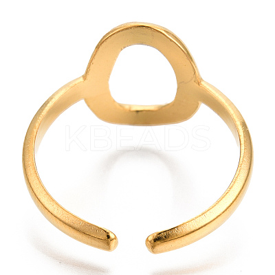 Ion Plating(IP) 304 Stainless Steel Hollow Oval Cuff Rings LS-RJEW-N038-120LG-1