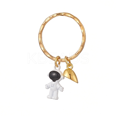 Baking Paint Alloy Astronaut Pendant Keychain LS-KEYC-JKC00451-1