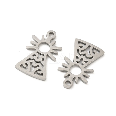 201 Stainless Steel Laser Cut Pendants STAS-P428-10P-02-1