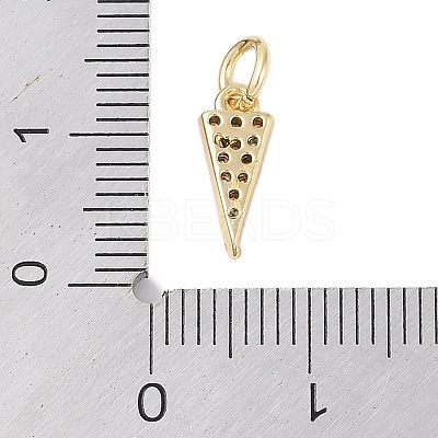 Rack Plating Brass Micro Pave Clear Cubic Zirconia Charms LS-KK-Z060-15G-1