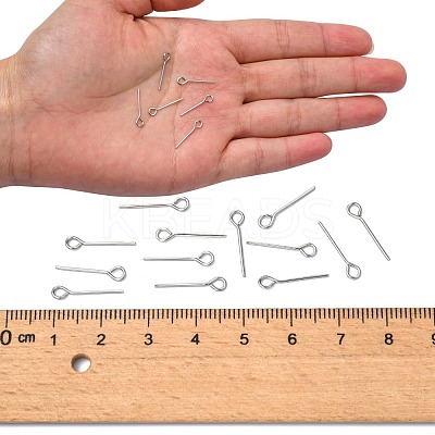 Tarnish Resistant 304 Stainless Steel Eye Pin X-STAS-R045-15mm-1