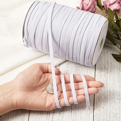 3/8 inch Flat Braided Elastic Rope Cord EC-R030-8mm-01-1