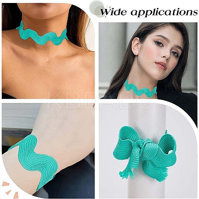 9 Yards Polyester Wavy Fringe Trim Ribbon OCOR-XCP0002-95A-1