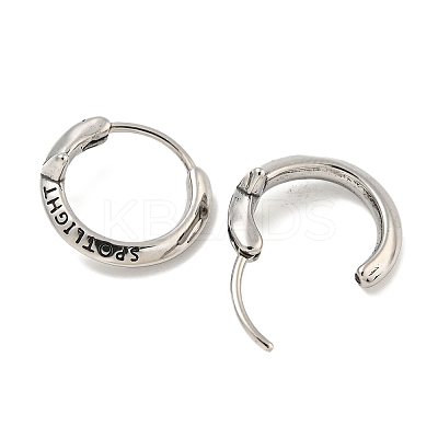 316 Surgical Stainless Steel Hoop Earrings EJEW-D096-13B-AS-1