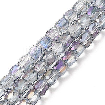 Electroplate Opaque Glass Beads GLAA-F108-10A-15-1