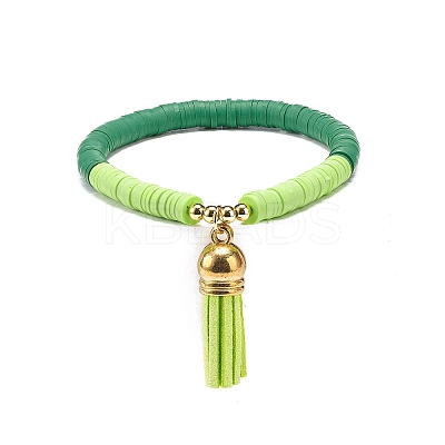 Handmade Polymer Clay Heishi Stretch Bracelet Sets BJEW-JB08762-1