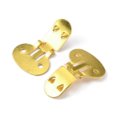 Iron Flat Blank Shoe Clips IFIN-WH0072-01A-G-1